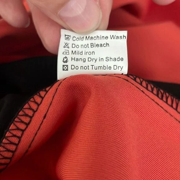 Red Snake-Print Sheath Dress with Black Panels - Picture 8 of 8